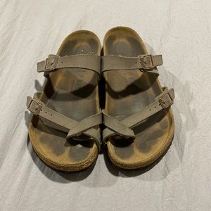 Grey Leather Birkenstocks